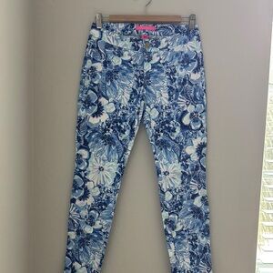 Floral Blue Women's Jeans